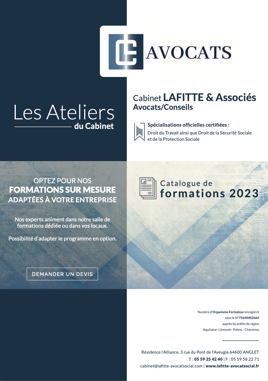 CATALOGUE DE FORMATIONS 2023
